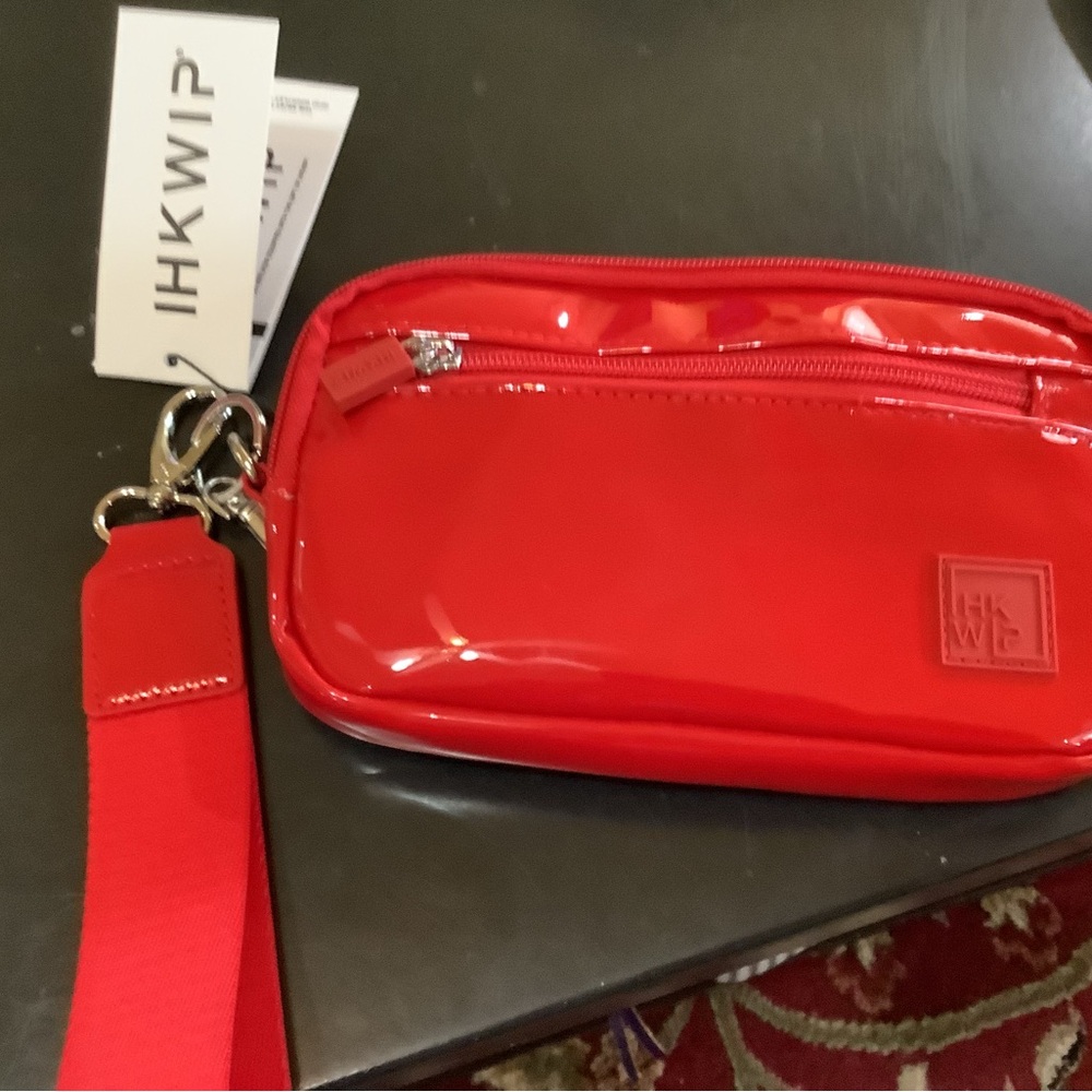 HKWIP Red Detachable Wrist Strap with Silver Hardware